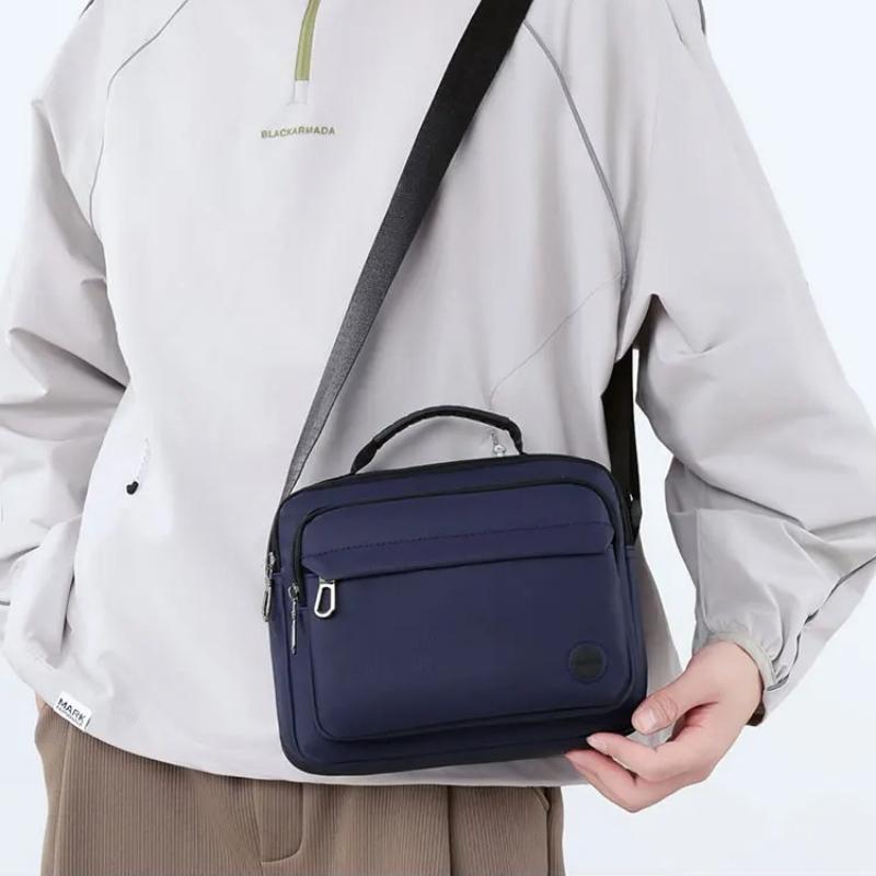 Men's Crossbody Bag - Multi-Compartment Business Shoulder Bag with Adjustable Strap, Compact Design for Travel & Everyday Use