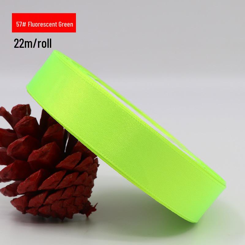 2.5cm Polyester Woven Ribbon for Flower Gift Packaging, Wedding Cakes, and Decorations in Silk Colors