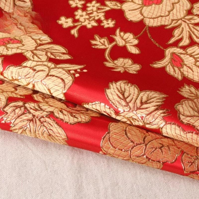 Spun Gold Silver Jacquard Cloth Ancient Han Costume Cheongsam COS Clothing Fabric Brocade Stage Clothing Accessories
