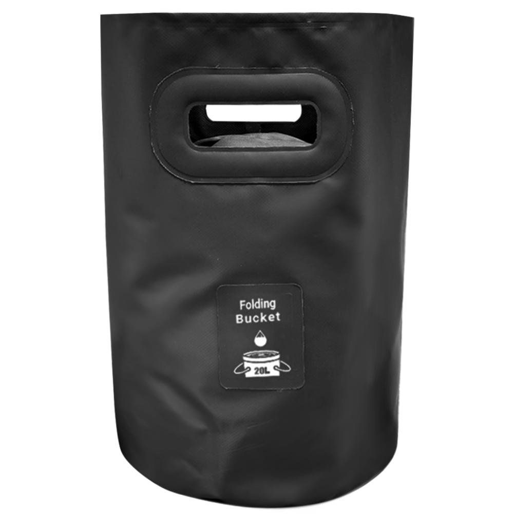 

20 л Складной контейнер для воды Портативная раковина Мешок для хранения воды для кемпинга, путешествий, рыбалки, мытья автомобиля чёрный