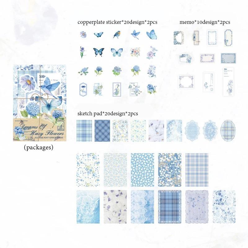 100pcs/set Mixed Material Pack Flower Series Hollow Lace Handbook Border Primer Paper DIY Decorative Sticker Notes Scrapbook