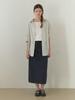 Deomiteun Ridge Button H Skirt (Navy)