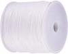 Round Waxed Polyester Cords, Twisted Cords, White, 0.5mm, About 106m/roll