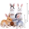 Soft Skin-friendly Simulation Animal Doll Long Ears Realistic Rabbit Plush  Birthday Gift