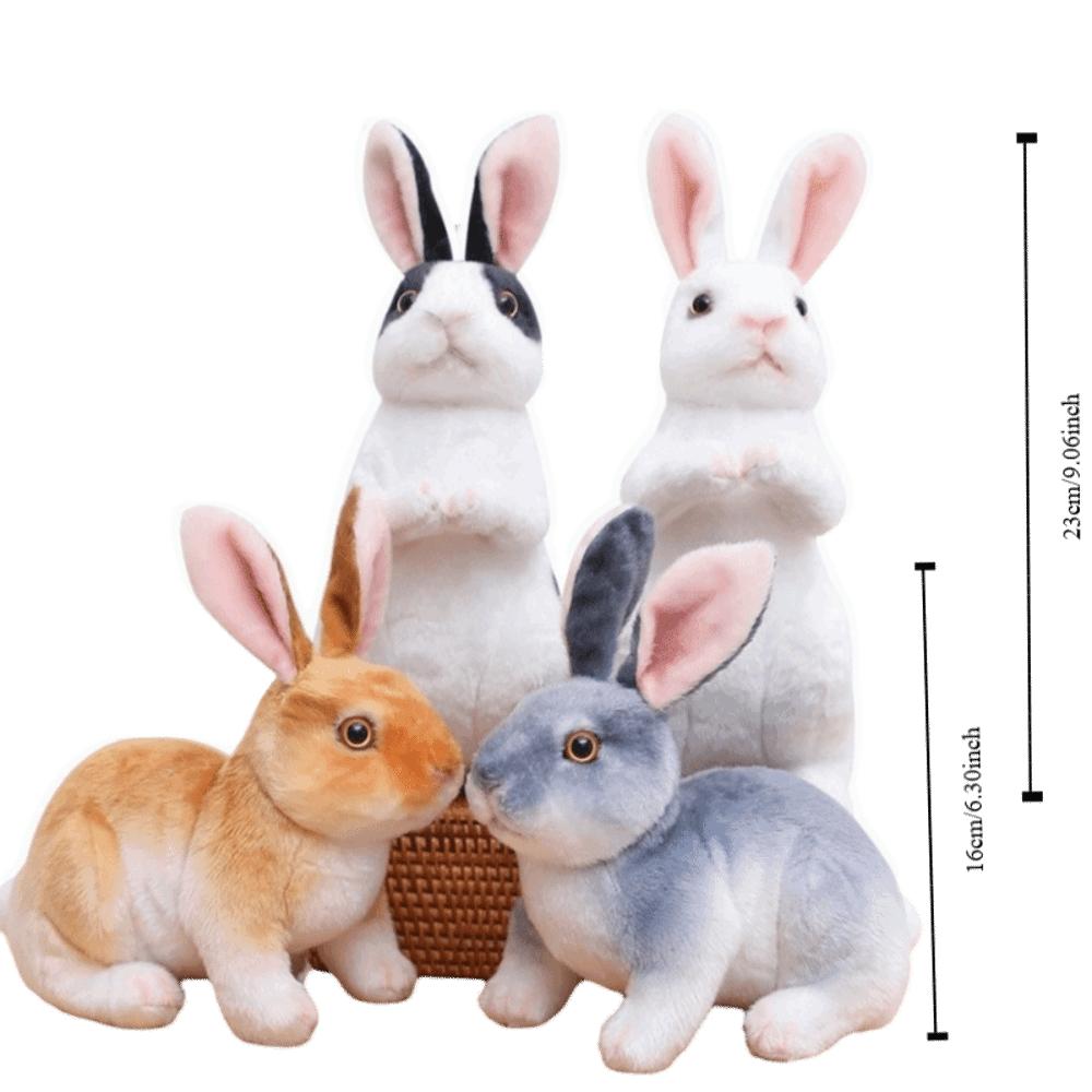 Soft Skin-friendly Simulation Animal Doll Long Ears Realistic Rabbit Plush  Birthday Gift