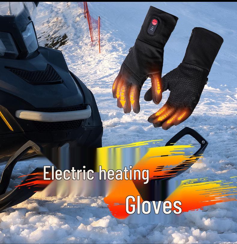 Sınır Ötesi Akıllı Elektrikli Isıtmalı Kayak Eldivenleri - Üç Hızlı, Çıkarılabilir, Yıkanabilir, Kış Sıcaklığı