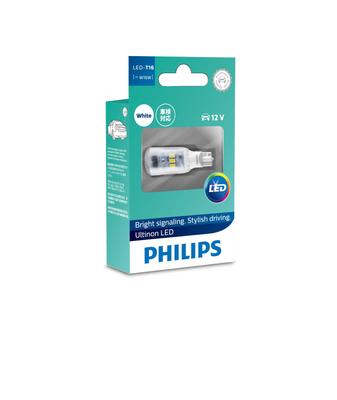 Philips Ultinon LED T16 Car Bulb Backup 1 Vehicle Inspection 11067ULWX1 & Light, 6000K, 140lm, 12V, 2.3W, Lamp, LED, Compliant,