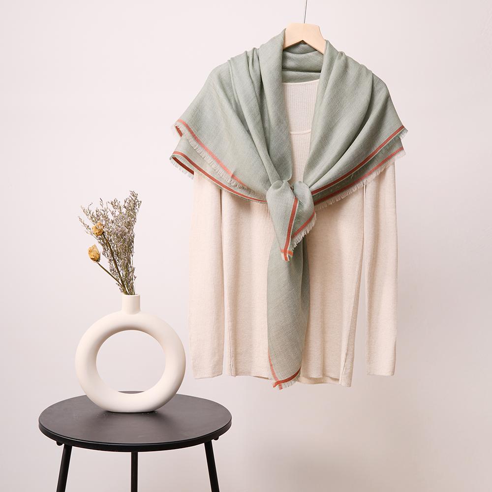 New Arrival Autumn Winter Women Square 100% Pure Cashmere Scarf Luxury Fashion Herringbone Woven Cashmere Scarves Shawl