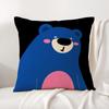 Cartoon Animal Cute Cushion Cover Summer Coolness Linen Fabric Double-Sided Printing Pillow Case Sofa Home Decor Gift