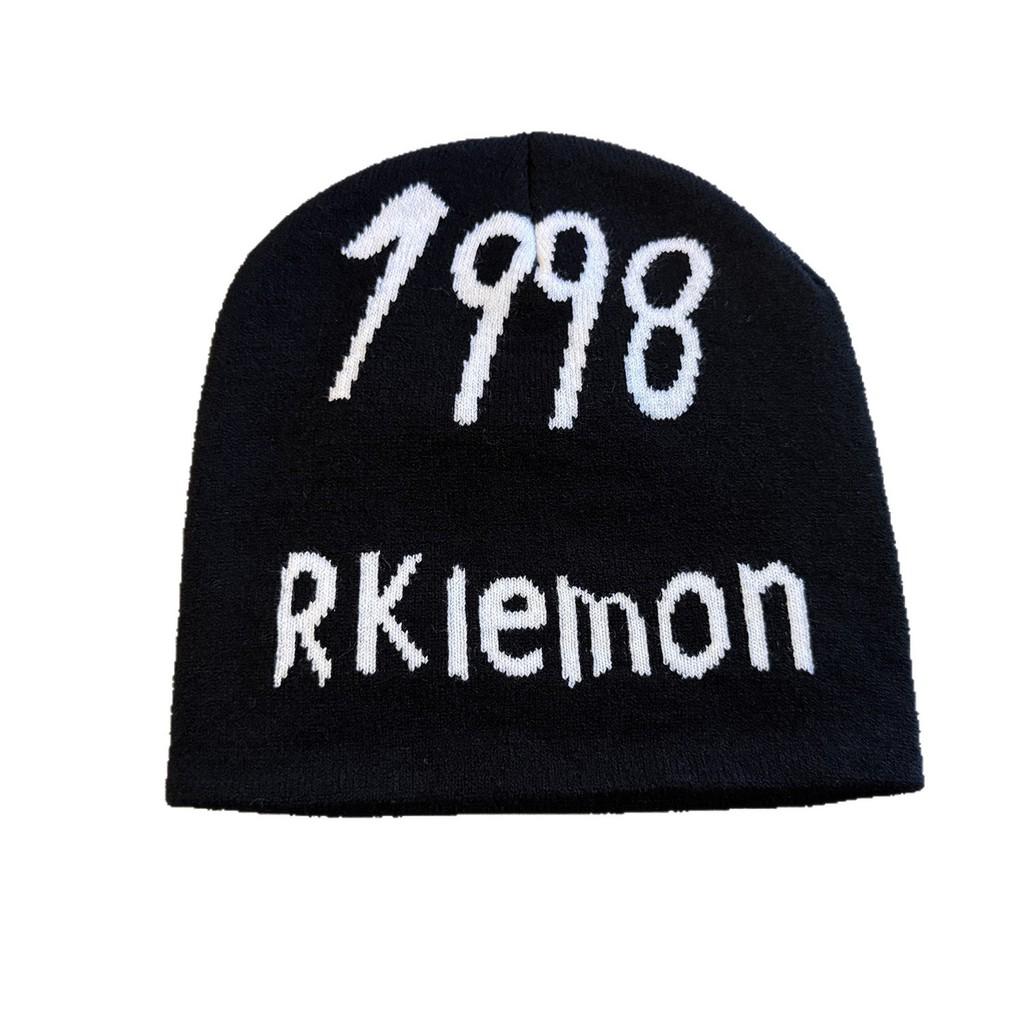 1998 Rkiemo Letter Knit Cap For Fall Casual And Streetwear Looks Hat Gift