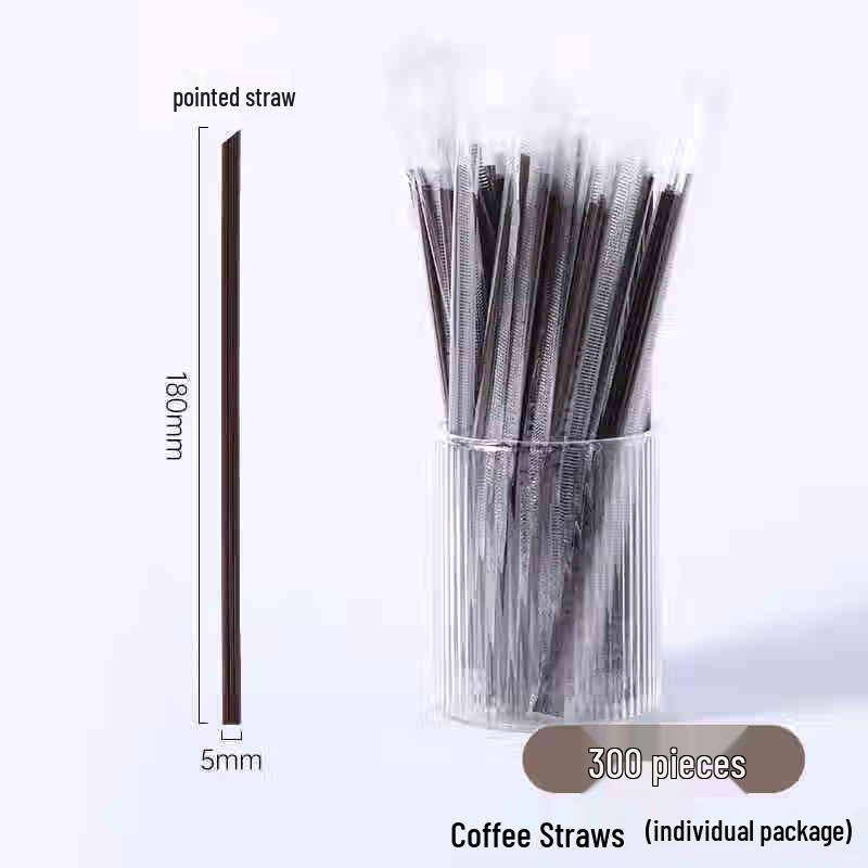 

Ceteen 18cm Disposable Pointed Straws - 300 Count
