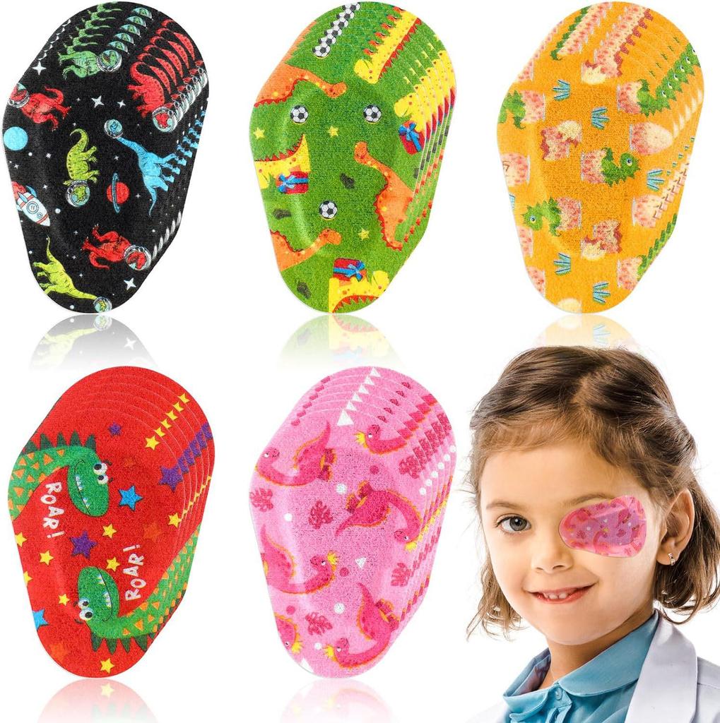 Children's Full Coverage Amblyopia Eye Patch for Strabismus Correction and One-Eyed Occlusion Training