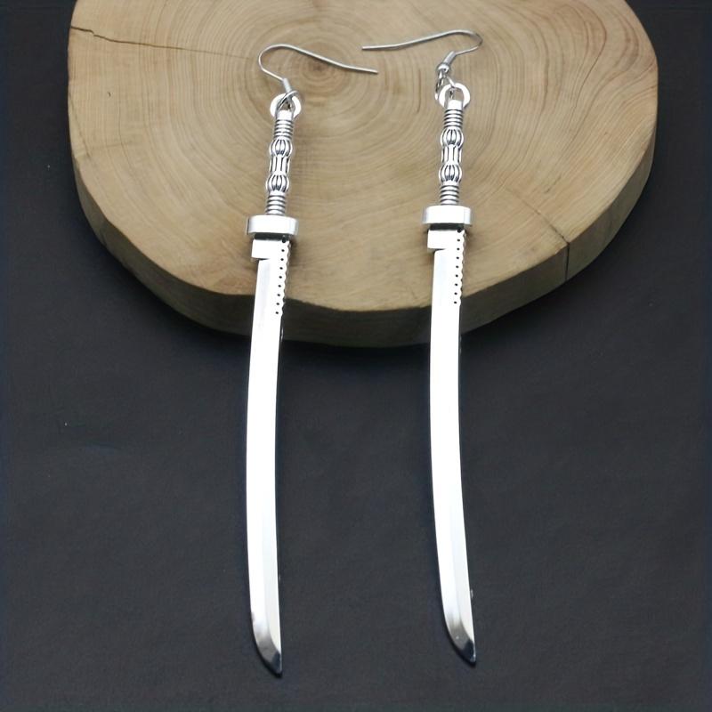 Harajuku Diablo Long Knife Pendant Earrings Cool, Handsome, and Fashionable