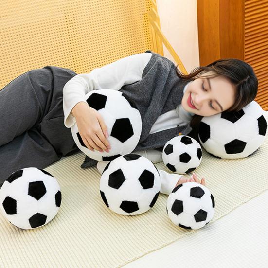 Baizihuahu Soccer Plush Toy, Football Shaped Stuffed Animal, Soft Hug Pillow for Sports Fans, Game Day Gift Kids Boys Girls