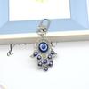 Fashion Retro Fatima's Hand Turkish Devil's Eye Pendant Key Chains for Women Men Friends Halloween Amulet Jewelry Accessory Gift