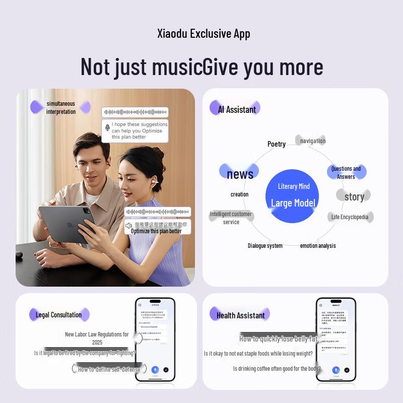 XiaoDu G108 Youth Smart Clip-on Bluetooth Earbuds