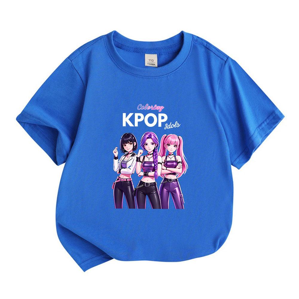 Kids Boys Girls Crew Neck Short Sleeve 100% Cotton T-Shirt,
