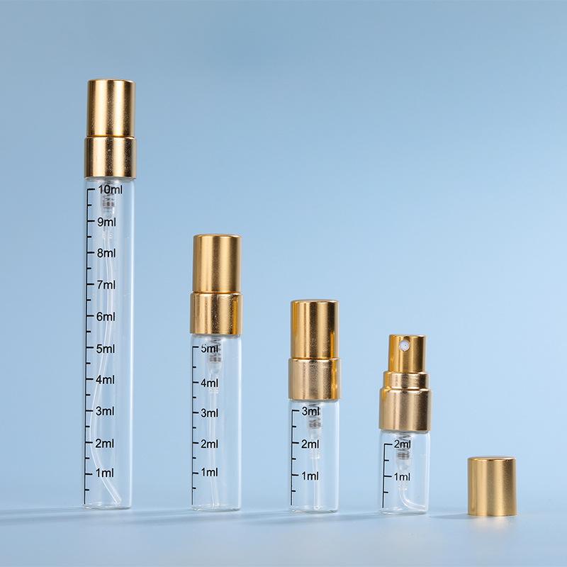 1 Stück nachfüllbare Parfümflasche mit Skala leere Sprühflasche Glasparfümflaschen Zerstäuber Kosmetik Reisebehälter Parfüms