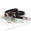 Solid Simple Color Silver Buckle Women Slim Waist Belt Versatile For Use Daily