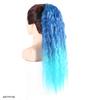 Ponytail Long Kinky Curly Hair Ribbon Ponytail Extension Rainbow Colorful Ombre Color Ponytails