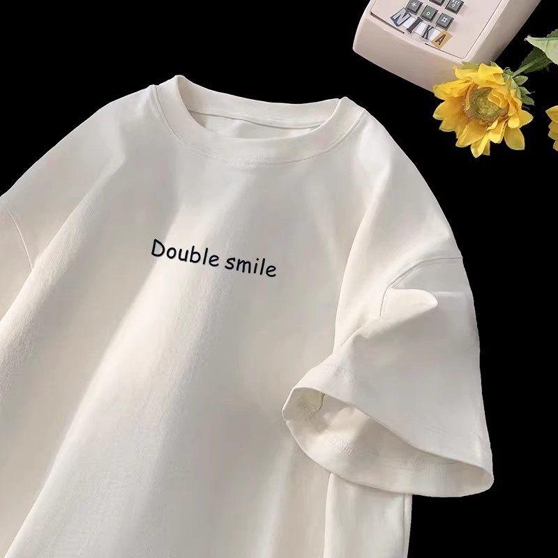 Dopamine Print T-Shirt for Men, Spring American Style Cleanfit Trendy Brand Short-Sleeve High Street Versatile Couple Casual Top