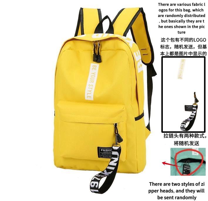 Fashi Trend Backpack Backpack for Men and Women Junior High School High School Student Bag Large Capacity Korean Versi of Th