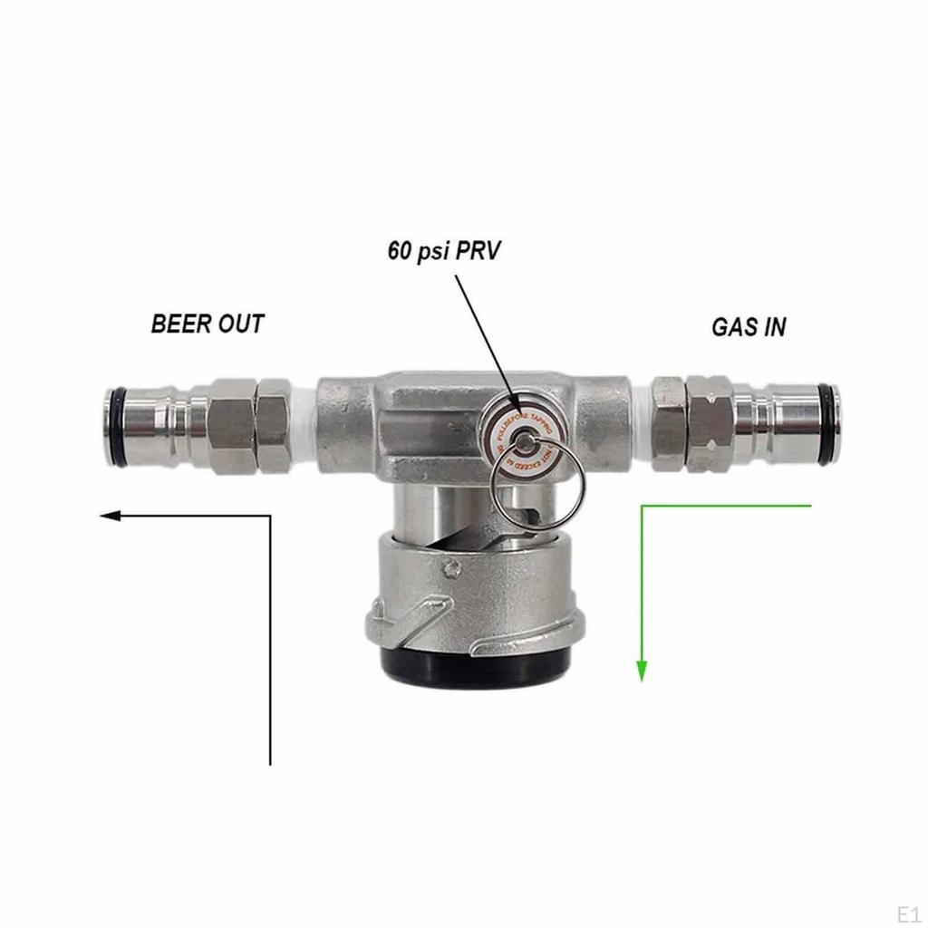 Beer Low Profile Keg Coupler Tap Dispenser Kegerator Accessories Part Easy Connection