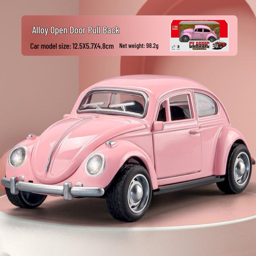 Retro Beetle Classic Alloy Toy Car with Opening Doors