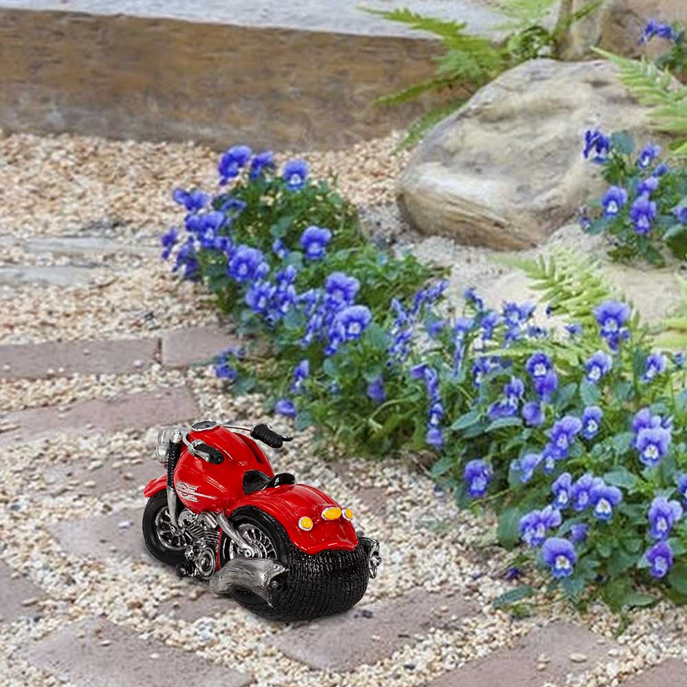 Collectible Figurines Mini Motorcycle Piggy Money Bank for Boys Home Office Table Bookshelf Decor Kid Ornament Toy Vehicle