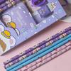6 Stück Kinder Schreibwaren Geschenkset für Vorschule Kindergarten BPA-Freier Kunststoff Lernstift-Set in Niedlicher Cartoon-Box Praktische Schulmaterialien
