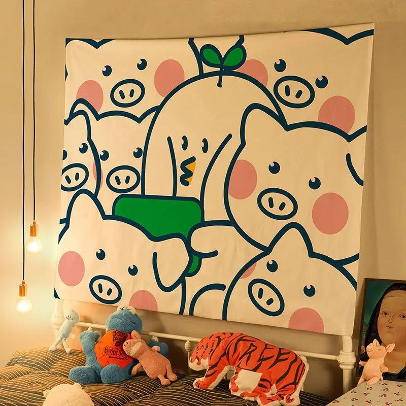 Милый маленький свежий фон ткань украшение стены дома гобелен офис гостиная гобелен — фото 3