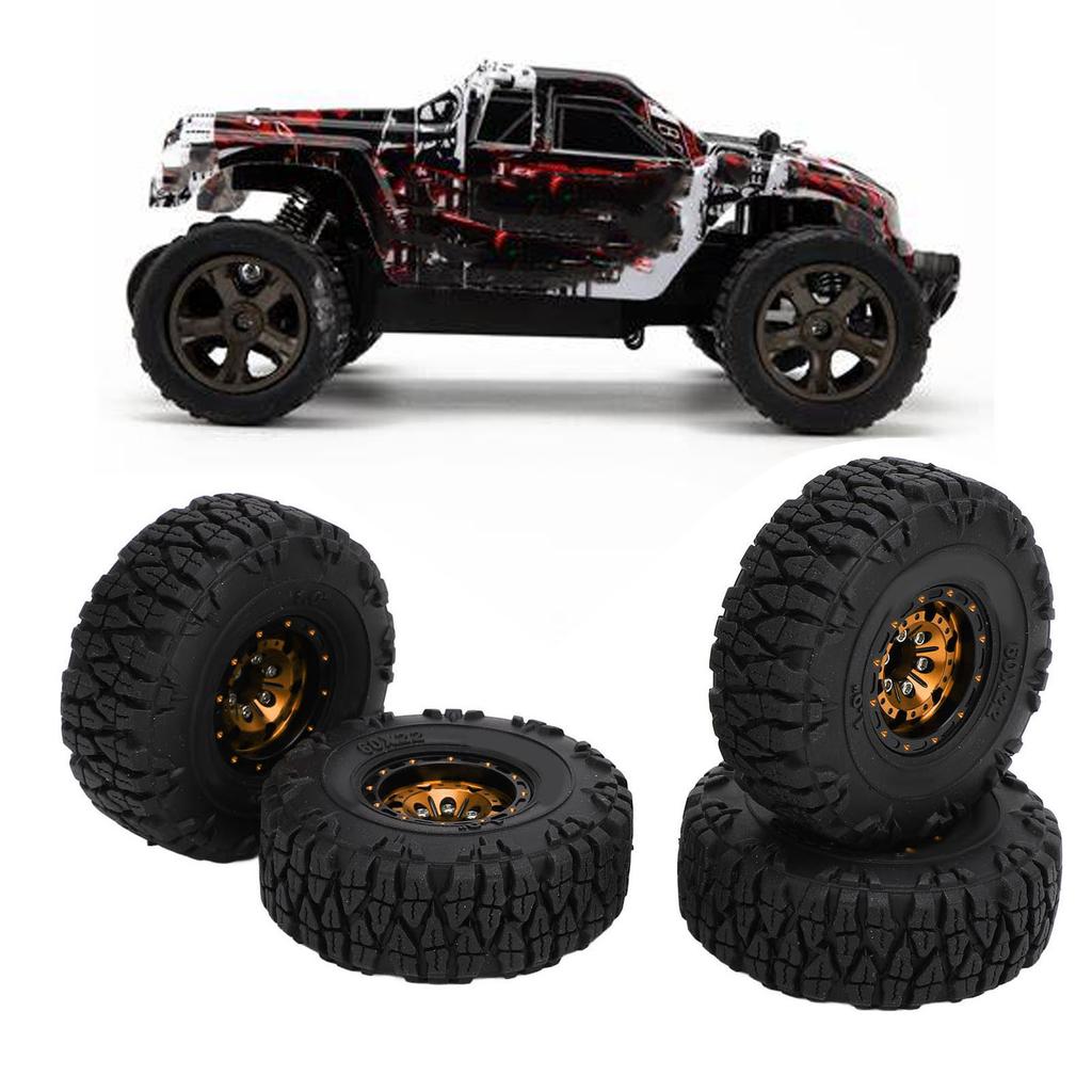 4pcs 1.0in Small RC Wheels Tires Aluminium Alloy Compatible RC Climbing Car Wheels Tire for 1Celsius18 1Celsius24 for SCX24