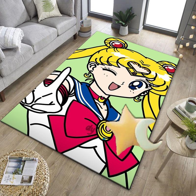 Christmas anime Princess Office Rug Chair Mat, Game Carpet, Suitable for Front Door, Bedroom, Living Room, Desk, Holiday Gift
