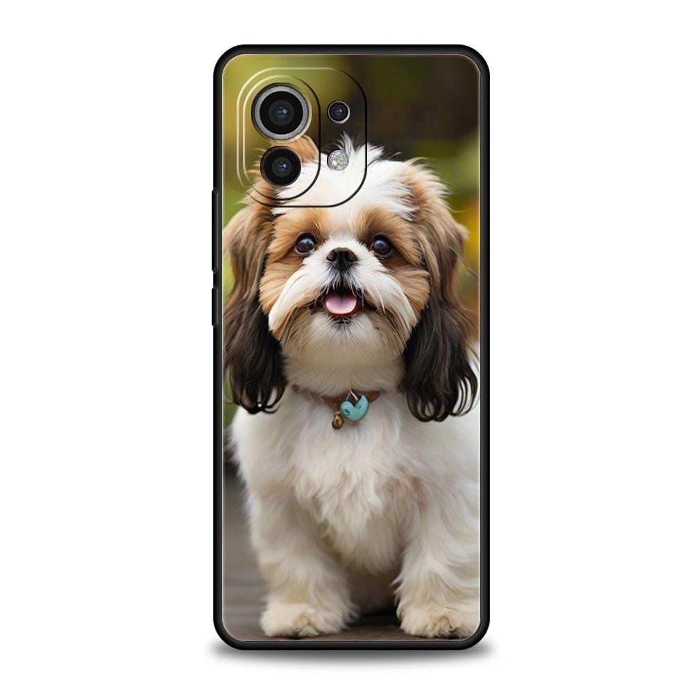 Phone Case For Xiaomi Mi 15 14 13 12 11 Lite 14T 13T 12T 11T Pro Poco X7 X6 X5 X3 Pro F6 F5 F4 Cover Shih Tzu Painting Cute