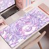 Large Rubber Gaming Rug Girls Kawaii Anime Girls 90x40 Mouse Pads Pink HD Printing Computer Keyboard Mats Washable Jirai Kei Rug