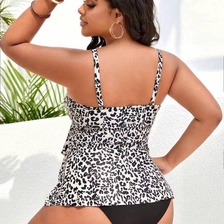 2025 Schlankmachender Rückenfreier Bikini-Set mit Bauchkontrolle und Sexy Schlitzrock-Stil