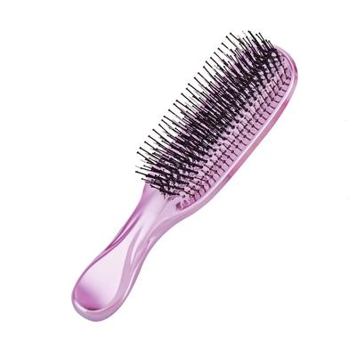 Masseur de tête premium Brosse de massage du cuir chevelu Masseur de cheveux Brosse à shampooing Brosse démêlante en plastique humide Peigne de nettoyage pour cheveux Or rose