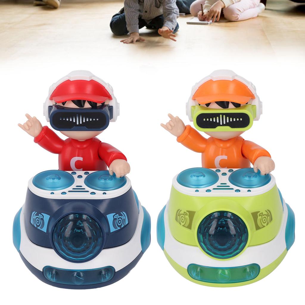DJ Hüpfender Beat Rock Junge Tanzendes Spielzeug mit Musik Blinklicht Universalrad Automatische Bewegung R