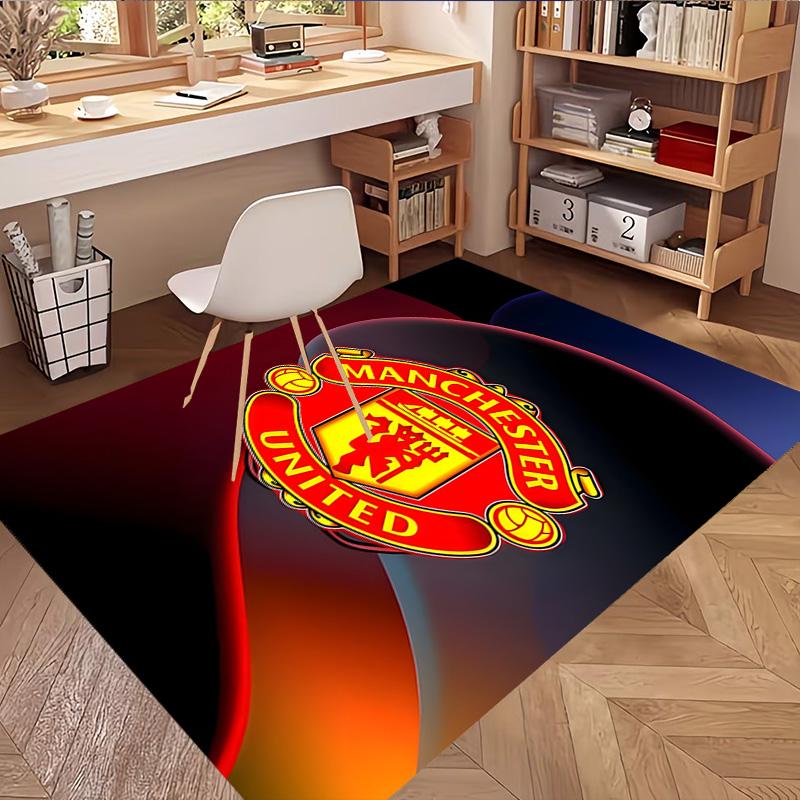 Football United F.C Print Rug, Washable Floor Carpet, For Entryway Dorm Laundry Room Office Study, Home Decor Birthday Christmas Gift