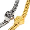 Stainless Steel Titanium Steel Lion Head Bracelet Men'S Fashion Hip Hop Bracelet Trendy Cool Personality Bracelet Bracelet
