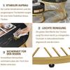 End Table 2 In 1 Round Coffee Made of MDF Side with A Marble Tabletop and Plastic Rattan Sofa Drawers Solid Wood Handles Gold-Colored Iron Legs. 70