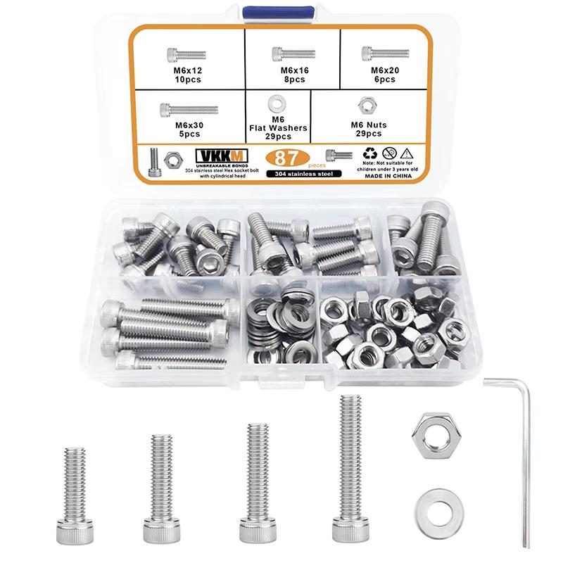 

Болт с шестигранным углублением из нержавеющей стали 304 с цилиндрической головкой