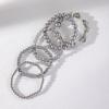 Pack of 5 Fashionable Crystal Bead Bracelet Elegant Crystal Bead Bracelets Perfect for Everyday Wear Gatherings