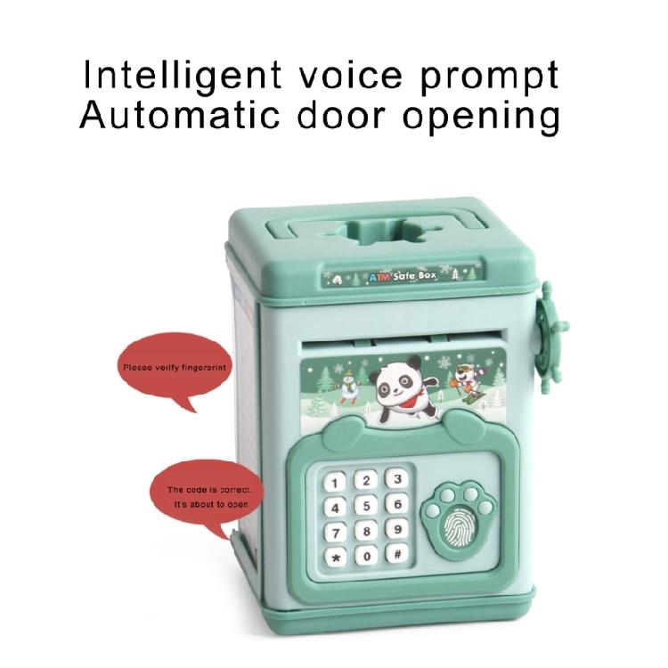Kids Cash Box Children Fingerprint and Password Coin Box for Developing Intelligent Saving Habits