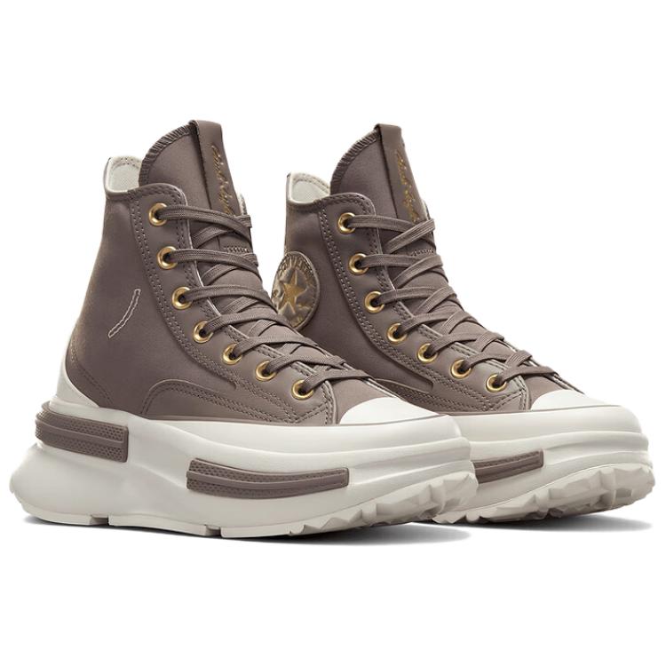 Converse CHUCK TAYLOR fashionable versatile slip-resistant durable high-top skate shoes unisex brown