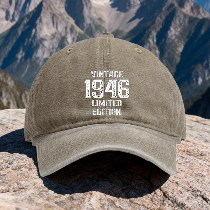 FourSeason MultiFunctional Vintage Washed Baseball Cap Retro Digital Printed Personalized Peaked Cap Casual Trendy Blac