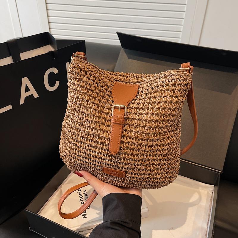 Casual Messenger Bag Women's Large Capacity Seaside Vacation Beach Bag Shoulder Bag