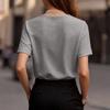 Women's Casual V Neck Short Sleeve Loose Pullover Top In Multiple Colors