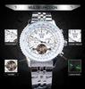 JARAGAR 034 Men's Big Dial Watch Military Pilot Date Month Business Mul-tifunction Automatic Mechanical Tourbillon Wristwatch
