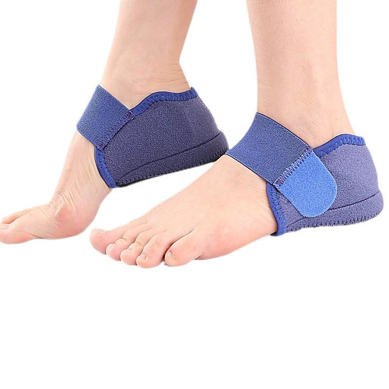 Shock-Absorbing Height-Boosting Velcro Silicone Heel Sleeve Pad